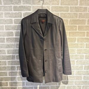 Danier Chocolate Brown Leather Jacket